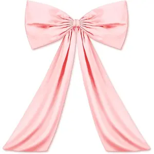 Large Bow Wall Decorations Big Pink Ribbon Bows Banner Decor Giant Coquette Ribbon Bow Tie Pendant for Backdrop Room Wall Decor Wedding Bridal Birthday Themed Party 25 x 41 Inches