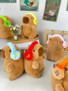 Soft Plush Capybara Cartoon Pendant, Cute Charm Accessory for Bags & Keys, Bag Charm Keychain, Perfect Gift for Friends & Family, Adorable Design