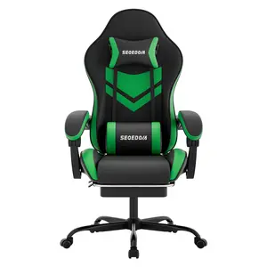 Ergonomic Office Chair  Silent-Rolling Height-Adjustable Computer Chair  Reclining Gaming Chair with Footrest  Dual-Purpose Gaming and Office Chair  High-Resilience Foam  Durable and Easy to Clean  Gift