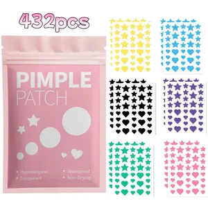 432pcs Acne Patches, Hypoallergenic Patches for Blemishes & Zits, Invisible Clear Hydrocolloid Cover-Up Strips for Face Skin Care, Daily Use Treatment Solution, Acne Spot Treatment, Hydrocolloid Zit Covers