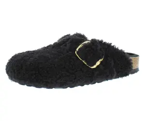 Birkenstock Boston Big Buckle Teddy Rivet logo OS Shearling Fur Narrow Unisex Shoes