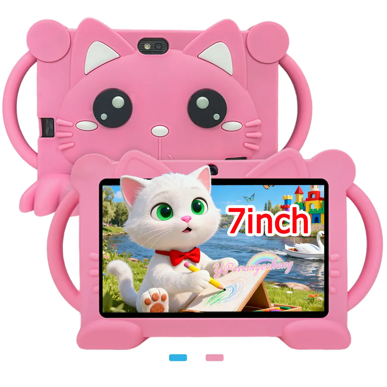 7-inch children's Android learning machine, Toddler Tablet, Kid Tablet, various learning apps, parental control, portable anti-fall, supports microSD card, Learning Tablet, dual cameras, supports internet access, Learning Entertainment Tablet