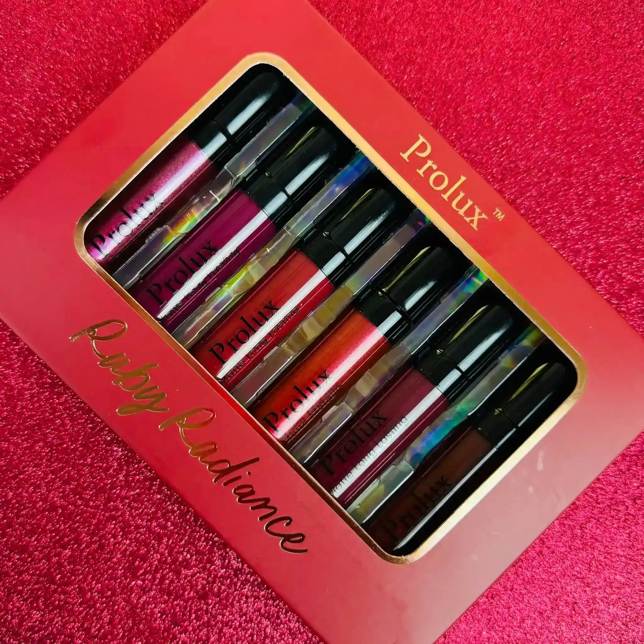 Ruby Radiance Metallic Matte Red Lipsticks