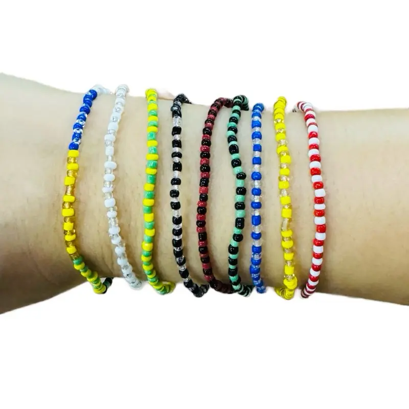 Simple Elastic Bracelet Ilde Sencillo for Santos ochun Orula Shango - Colorful Bead Design