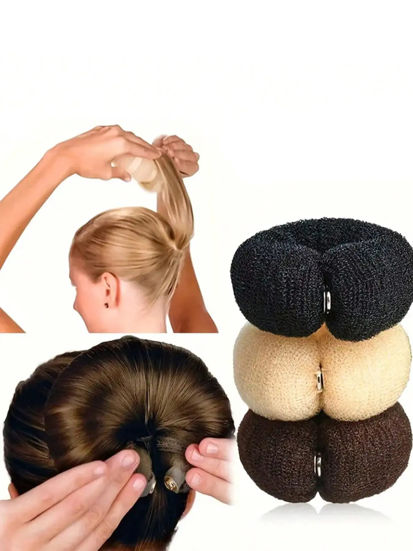 DIY Hair Styling Kit Set, Invisible Fluffy Hair Rings, Small/medium/large Sizes, Easy-To-Use Tools for Daily Hairstyles, Hair Volume Tool, Hair Volumizer, Diy Hairstyler, Home Styling Tool