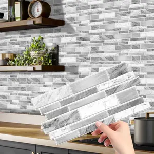 Simulation Marble Splicing Models tile Wall Stickers, Bathroom, Kitchen self-adhesive Waterproof Marble Pattern Wallpaper, Wall Decoration