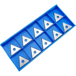 Carbide Scraper Replacement , 1" Triple-Edge Triangle Reversible , Fits  Handheld , Glue& Grout Scrapers, 10 count
