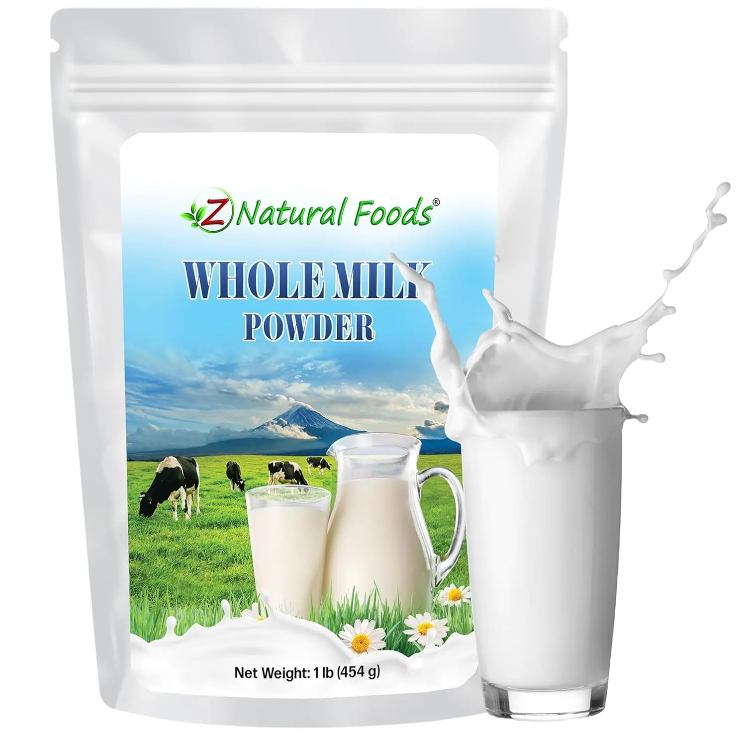 Premium Whole Milk Powder - Powdered Milk for Baking, Cooking, Drinks - Dry Milk Powder, Pasteurized, Non-GMO, Gluten-Free, Kosher-Certified, 1 lb