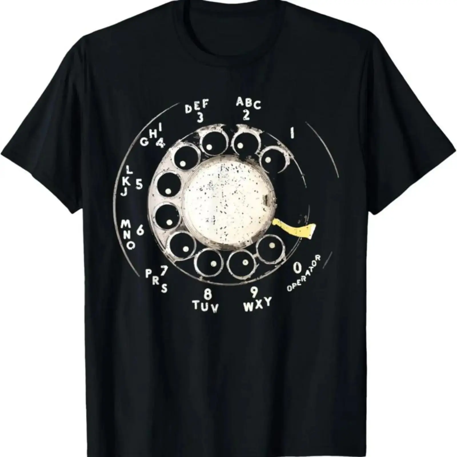 women Vintage Rotary Phone Dial Pattern T-Shirt-Comfortable Short Sleeve CrewNeck,Perfect for Summer Outdoor Activities andCasual Wear,Casual Style,graphic tee