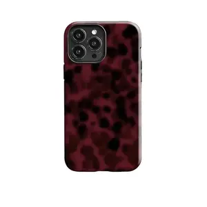 Maroon Tortoise Shell Case for iPhone 16 Pro, iPhone 14 Plus, iPhone 13 Mini, iPhone 12 Pro