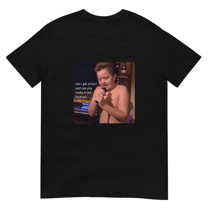 Menswear Gibby Singing Short-Sleeve Casual T-Shirt - Adult Funny Top, Unisex Gift Option, Shortsleeve, Round Neck, Soft, Tshirt, Streetwear, Machine Wash