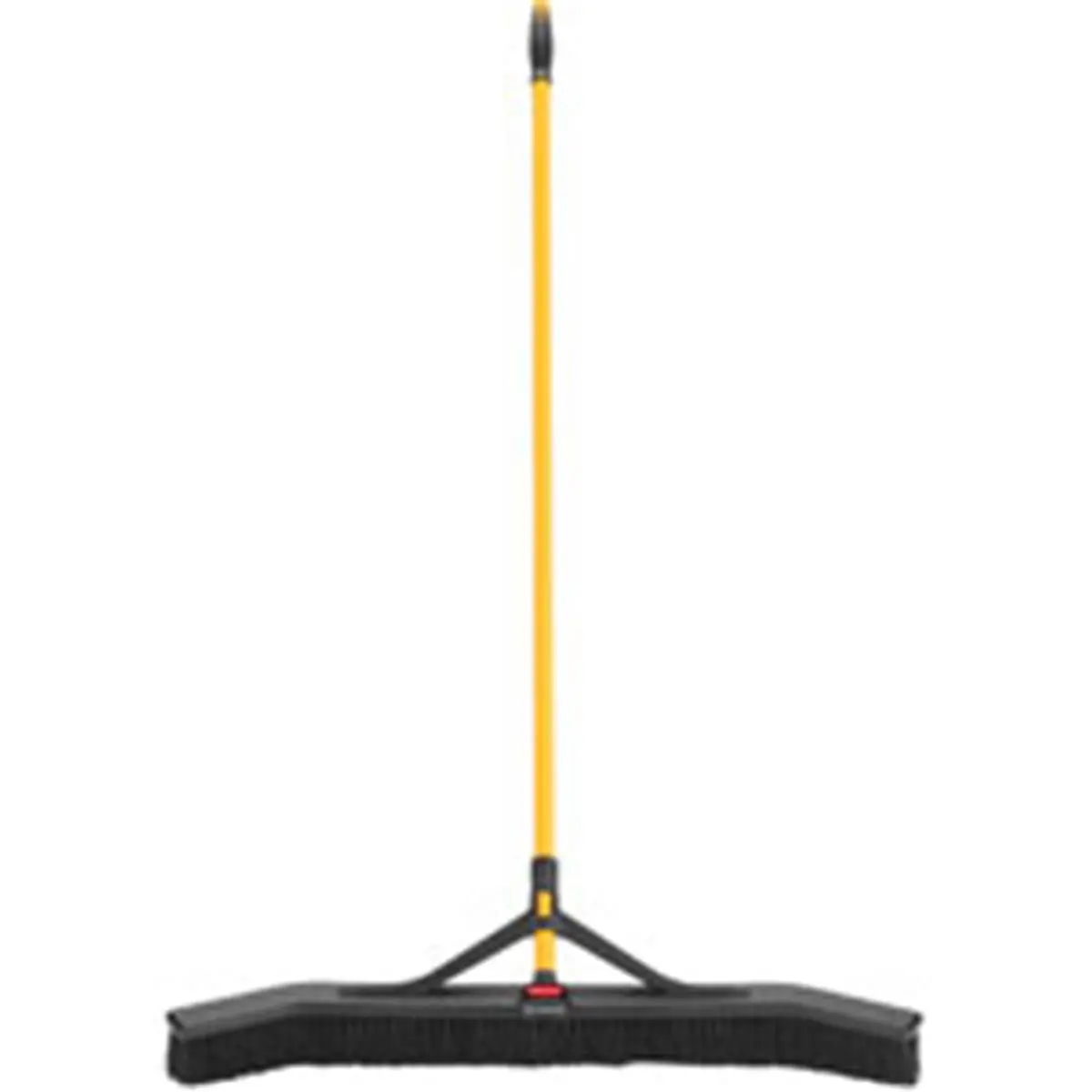 Lightweight Steel Maximizer Push-to-Center 36 in. Broom, Black & Yellow