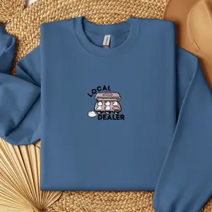 Local Egg Dealer Embroidered Sweatshirt, Easter Sweatshirt, Funny Egg Shortage Embroidered Crewneck