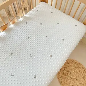 Soft Baby Bed Sheet, Fitted Crib Sheets, Breathable Moisture-Wicking Crib Mattress Cover, Mini Bassinet Pack, Newborn Soft Bedding, Sizes 100x60cm, 120x60cm, 132x72cm