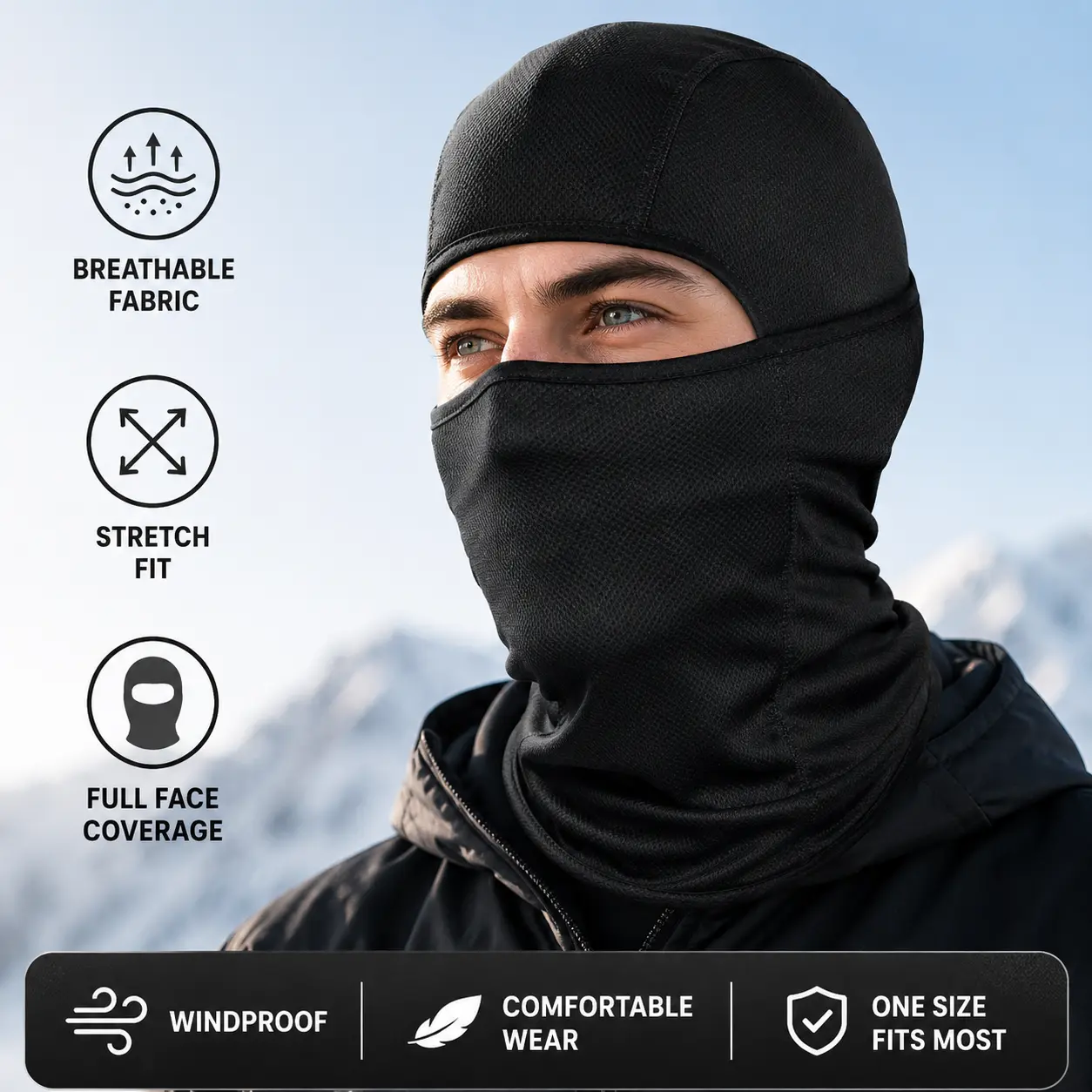 Balaclava Face Mask for Men Women Sun Hood Ski Outdoor Sports Cycling Hat Motorcycle Mask