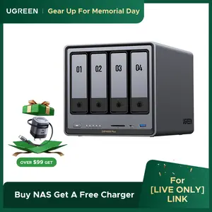 【LIVE ONLY】UGREEN NASync DXP4800 Plus 4-Bay Desktop NAS, Intel Pentium Gold 8505 5-Core CPU, 8GB DDR5 RAM, 128G SSD, 1*10GbE, 1*2.5GbE, 2*M.2 NVMe Slots Diskless（Drives Not Included）,TikTokShopHolidayHaul outdoorfun