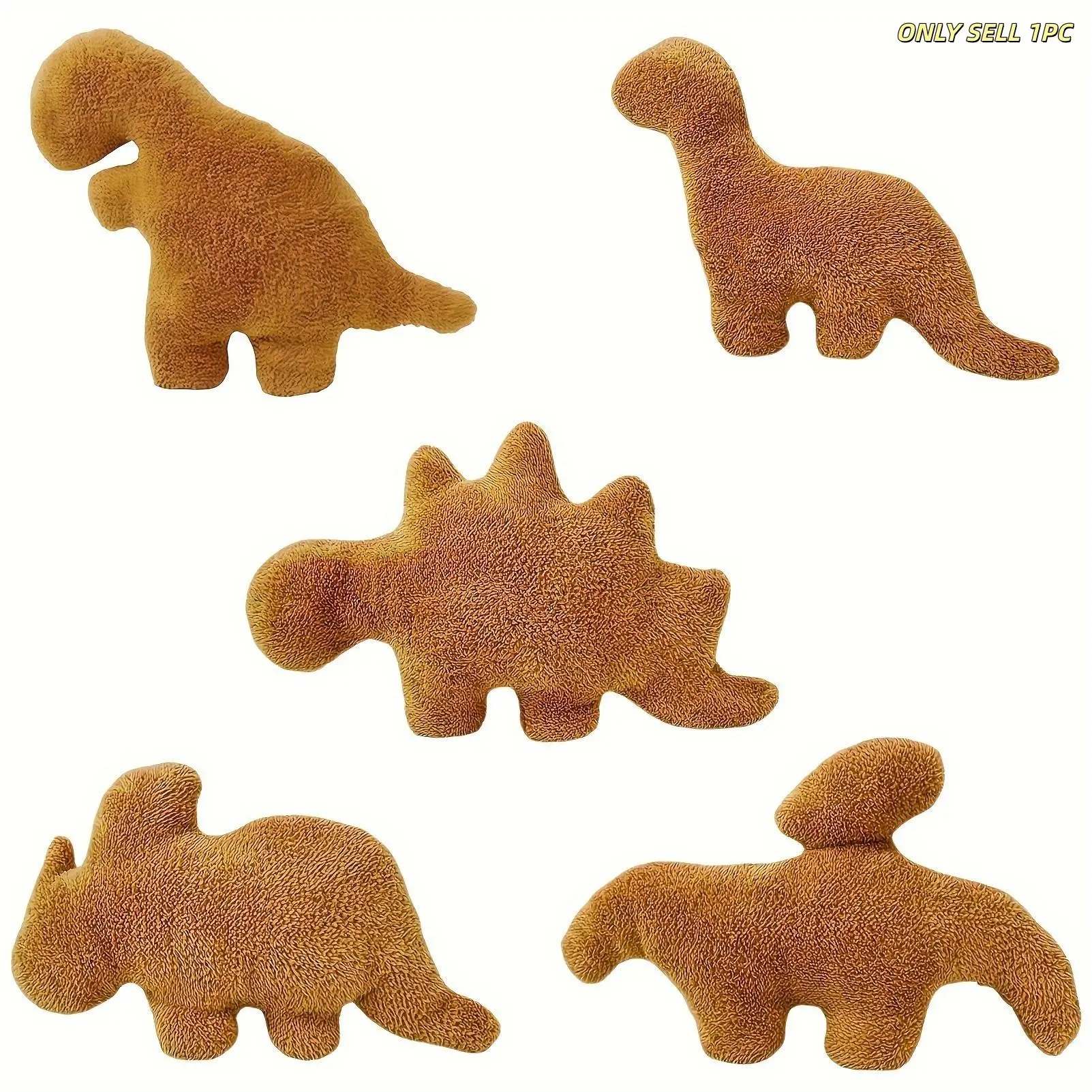 8 Style Dino and Chicken Nugget Plush Pillows Soft Cuddly Stuffed Animal Stegosaurus Plush Dinosaur Halloween Plush Christmas Gift Party Decoration Easter for Kids Soft Stuffed Animals Stuffed Animal Gifts