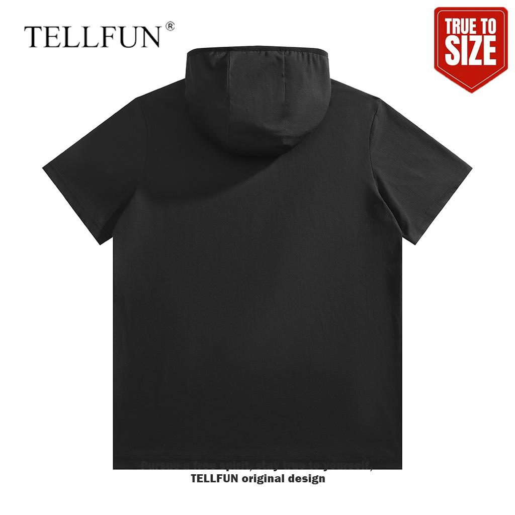 Men's Lightweight Short Sleeve Hoodie, Casual Loose Fit Breathable Pullover Hooded Tee, Trendy Streetwear Essential for Spring Summer, Comfortable Daily Sports & Outdoor Top