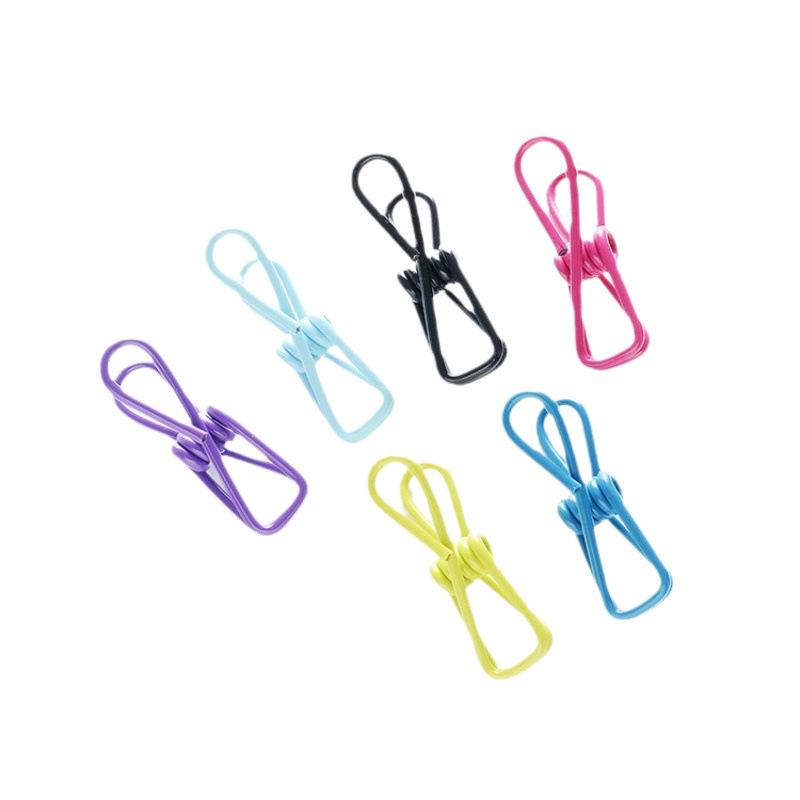 Colorful Metal Spring Clips - Heavy Duty Multipurpose Clothespins for Laundry, Kitchen & Office | Rust-Proof PVC Coated Wire Clips | Set of 30