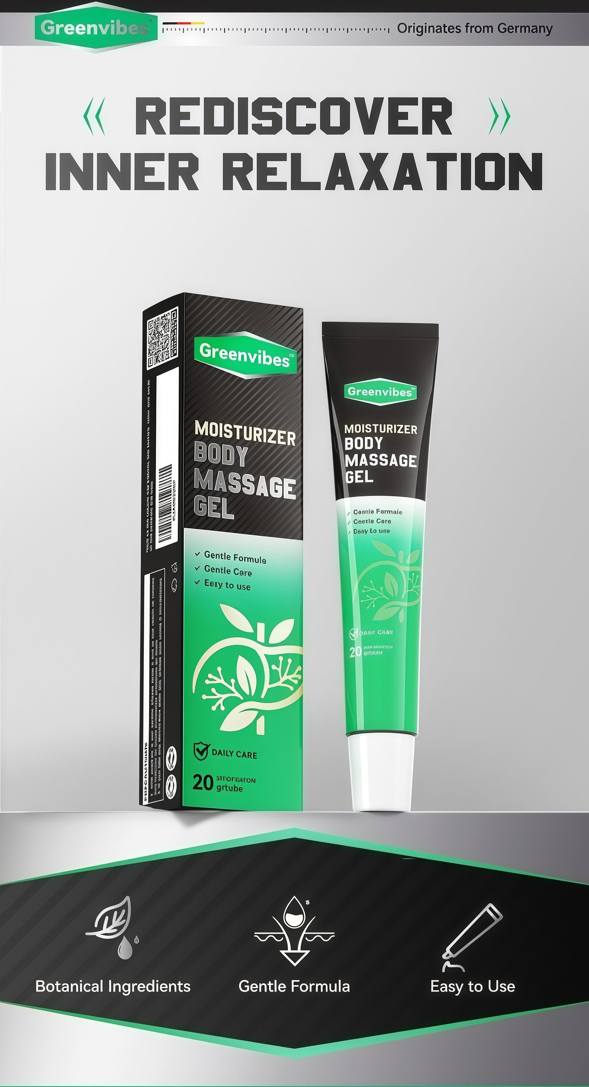 Greenvibes 1 Men's Care Gel , 1/2/3/5PCS featuring herbal extracts for soothing and nourishing, is gentle and non-irritating. #Massage for men to relax and moisturize