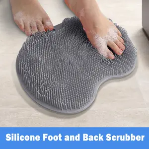 1 Count Shower Foot Scrubber Mat, Hundreds of Scrubbing Bristles for Deep Cleaning