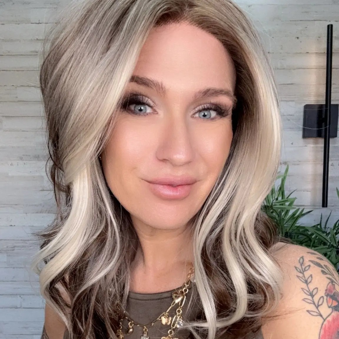 IMstyle Delilah T part brown & blonde highlight 15inches lace front wigs TK129-2946