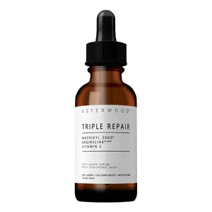 Triple Repair Serum with Matrixyl 3000, Argireline, Hyaluronic Acid & Vitamin C | Anti-Aging, Collagen Boosting, Hydrating & Brightening | Fragrance-Free