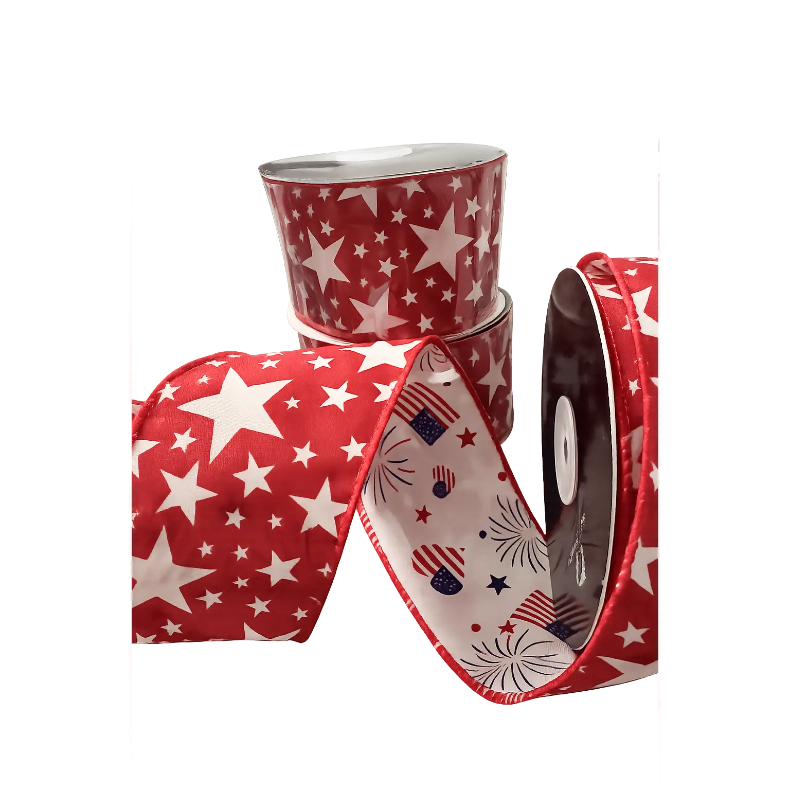 2.5" Dual Sided Red Patriotic Ribbon