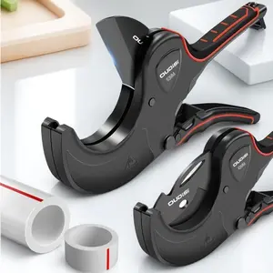 Professional PVC Pipe Cutter with SK5 High Carbon Steel Blade for PPR PEX Plastic Tubes Slip Resistant Grip Industrial Durable Pipe Cutting Tool Multi Functional Plumbing Shear Precise Efficient Construction Repair Kit