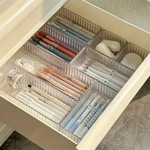 Transparent Desk Organizer Set, Independent Compartments, Easy Access, Multi-Size Drawers, Bathroom Vanity Storage Tray, Table Organizers, Desk Organizer Tidy, Clear Organizer, Office Accessories, Work Organizer