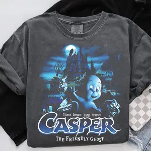 Comfort Colors, Halloween Casper Graphic T-shirt, Funny Casper The Friendly Ghost Movie Shirt, Trick Or Treat, Unisex Tee Top, Gift For Men Women