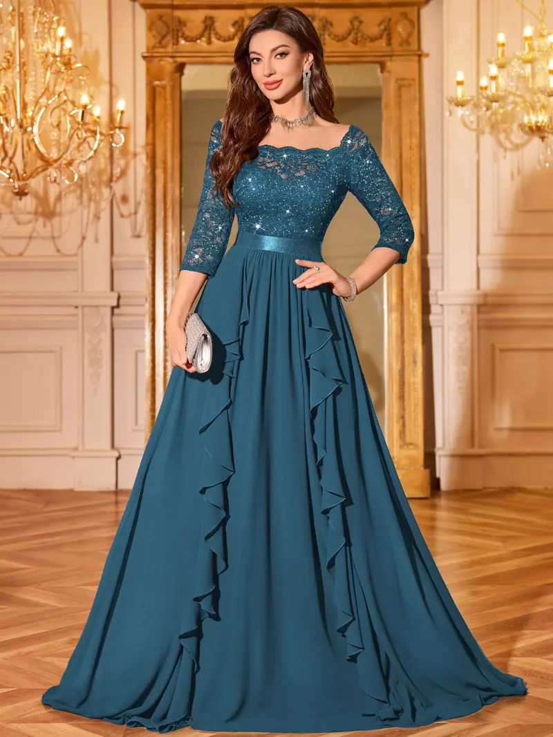 3/4 sleeve dresses for wedding guest - TikTok Shop
