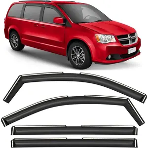 in- Extra Durable Rain Guards for  Grand Caravan 2008-2020, Window Deflectors, Vent Window Visors, 4 count - 200506