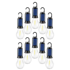 USB Rechargeable LED Solar Tent Light – 2000LM Hanging Camping Lantern w/Hook, Waterproof, Power Bank, 3 Modes Flashlight for Camping Emergency Versatile Lighting