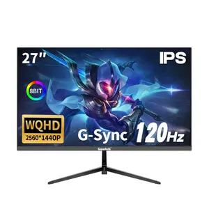 27" WQHD 120Hz Gaming Monitor – 2K 2560×1440, Refresh, HDMI/DP Dual Ports, VESA 75×75mm Wall-Mount, G-Sync, 100% sRGB Adaptive Sync for Smooth Gaming