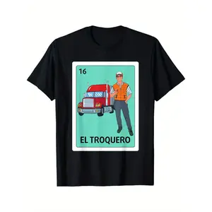 Mexican Truck Driver Bingo Card TShirt for Men