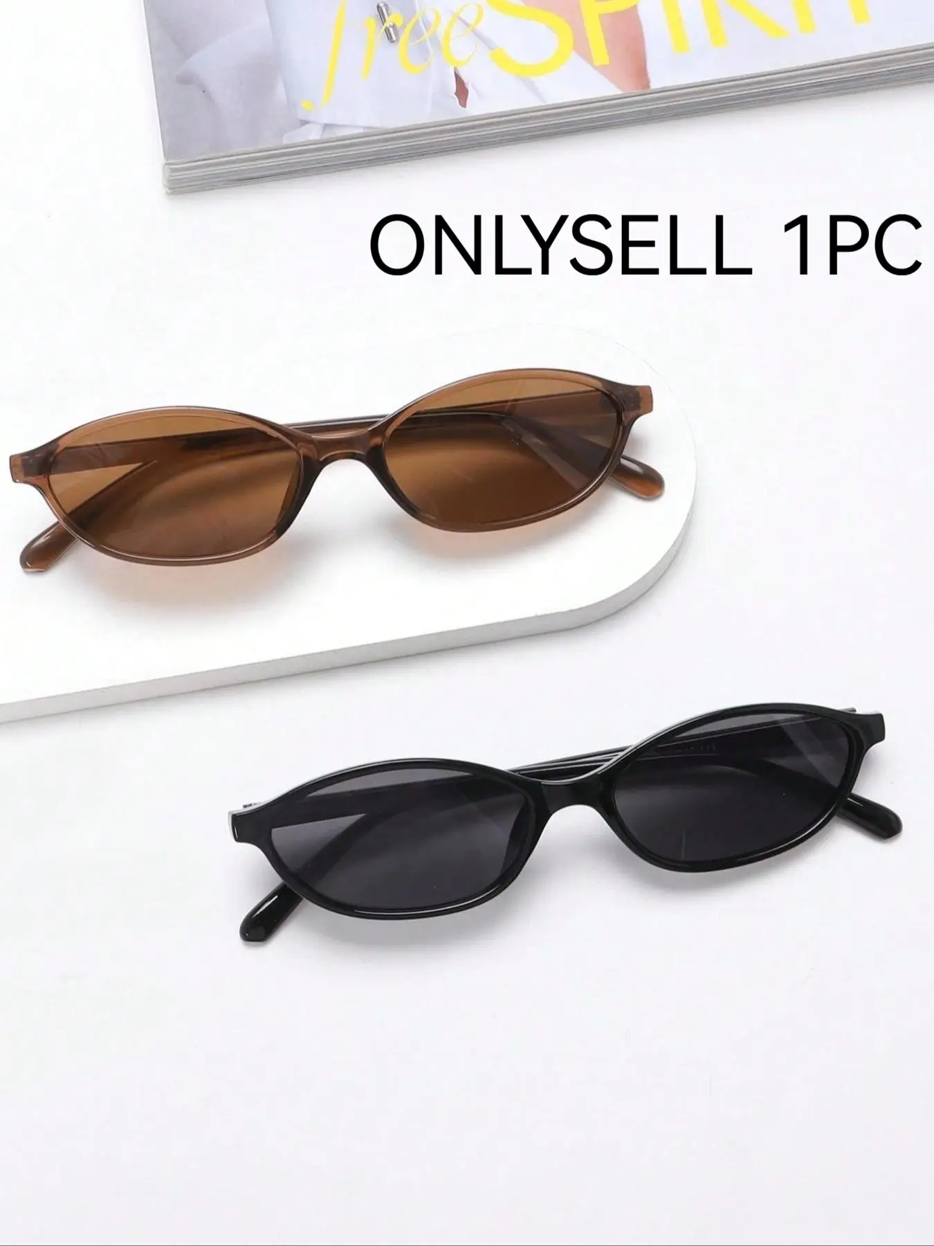 Women's Vintage Oval Frame Glasses, Trending Glasses, Trendy Casual Stylish Glasses for Everyday Use, Fashion Accessories for Outdoor Activities, Trendy Beach Eyewear
