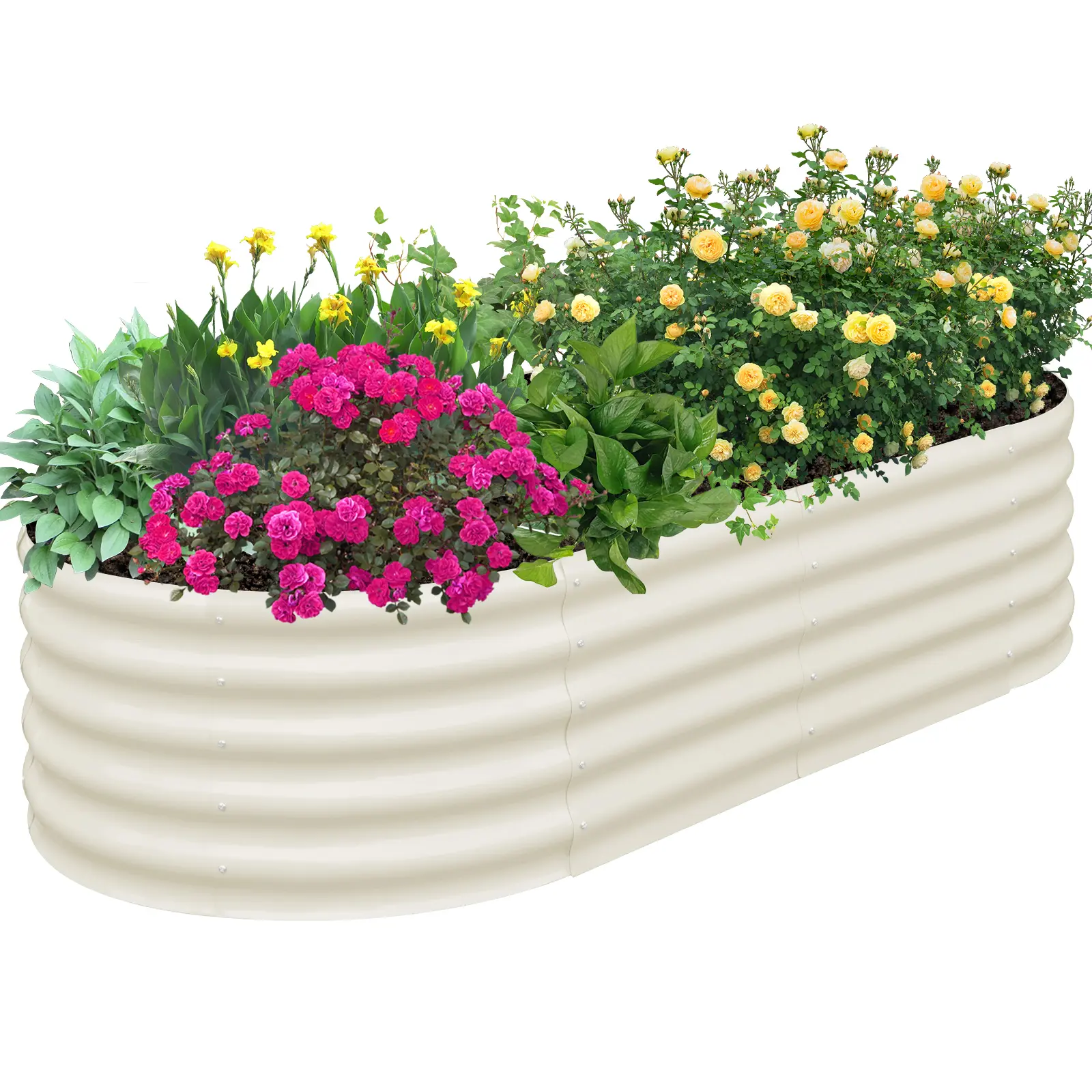 SnugNiture Raised Garden Bed 6x3x1.5 ft Module Metal Planter Box for Planting Plants Vegetables,Flowers