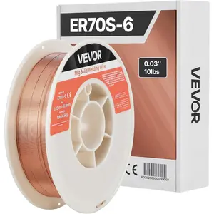 VEVOR Solid MIG Welding Wire, ER70S - 6 0.035 - inch 11LBS with Low Splatter and High Levels of Deoxidizers for All Position Gas WeldingVEVOR Super Brand Day