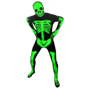 Mens Glow Skeleton Morphsuit Costume