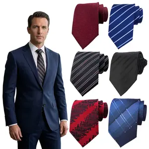 6Pcs Jacquard Silk Necktie Set, Men's Classic Woven Neck Ties, Premium Business Formal Neckwear, Fashion All-match Gentleman Ties, Perfect for Wedding, Office Daily Wear, Christmas Party, Holiday Gifts & Casual Formal Outfit Accessories