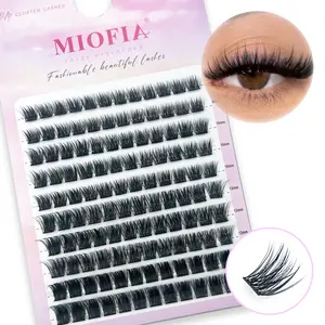 3D Individual Lashes 120 Clusters/Box 8-14mm Mixed Lengths Fluffy Natural DIY Eyelash Extensions for Daily Makeup & Salon