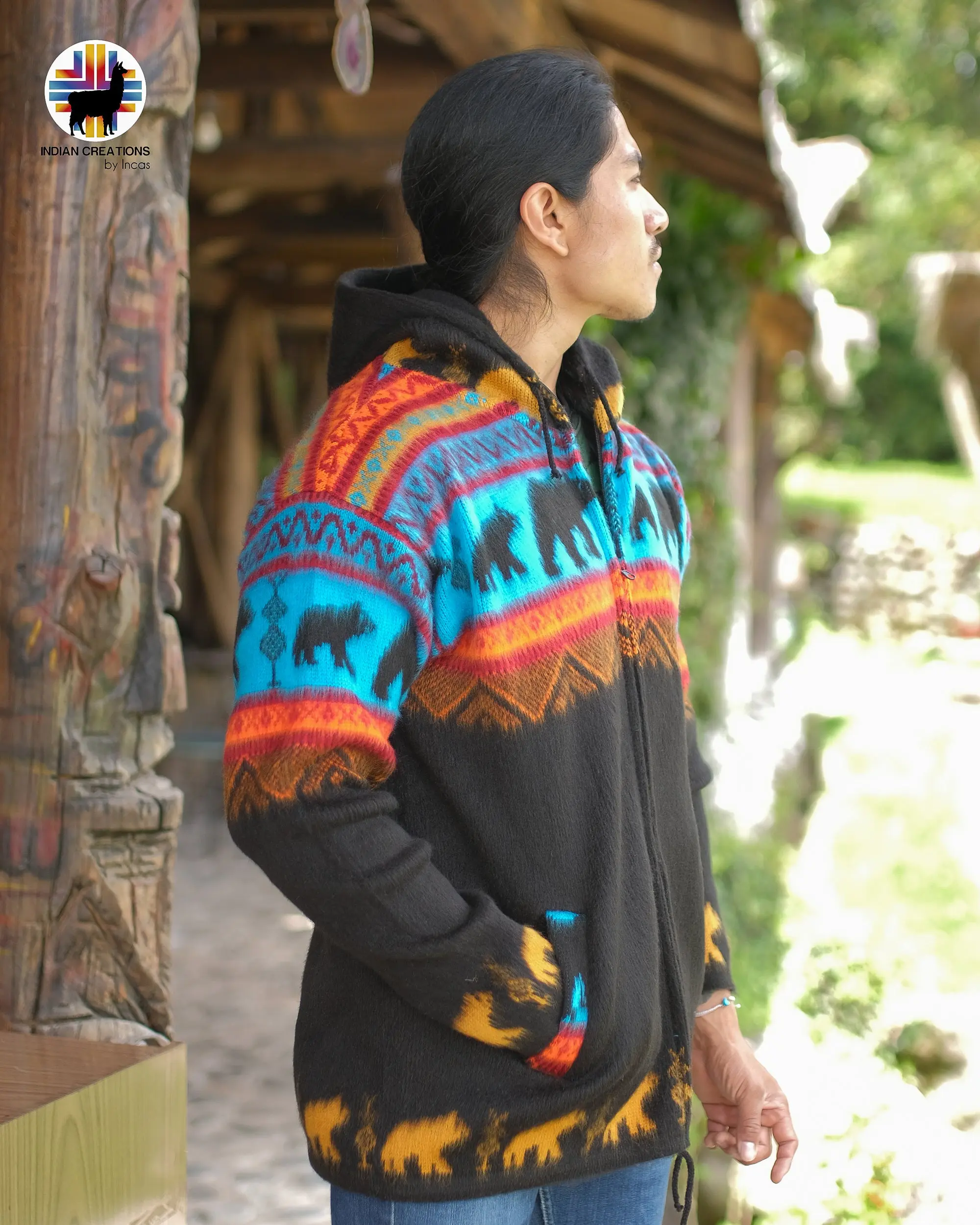 Bear In the Sunset Alpaca Jacket.
