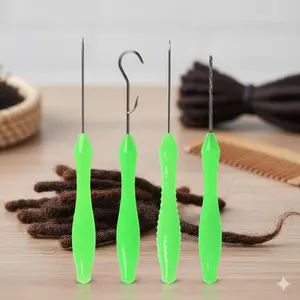 4-in-1 Carp Fishing Tool Kit with Baiting Needle, Non-Slip Handle, Threader for Easy Bait Penetration. Professional Portable Fishing Accessories, Complete 4-Piece Set for Freshwater Angling Gear.