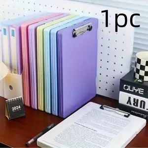 A4 Plastic File Organizer with Clip, File Folder, Multifunctional Writing Board for Exams, Music Sheets & Office Use, Durable Material for Students & Pros, Files Organizer, Office Supplies