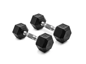 CAP Barbell, 8lb Coated Rubber Hex Dumbbell, Pair