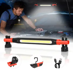 NovaRHome Father’s Day Gifts – Engine compartment work light strip, magnetic light strip with hook, 2000mAh battery life of 3-5 hours, red and white dual color temperature, single pack, suitable for mechanics, car repair, and garage use.