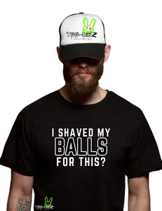 I shaved by balls for this? - Men's funny T-shirt Cotton Menswear Top Tshirt Round Neck
