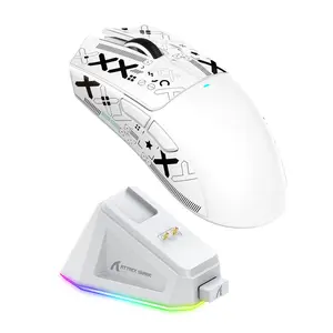 Attack Shark X11 Gaming Mouse with Magnetic Charging Base, Pixart Paw3311 Sensor, Bluetooth-compatible/wireless/lightweight Connection, 22000 Dpi, Gaming Accessories