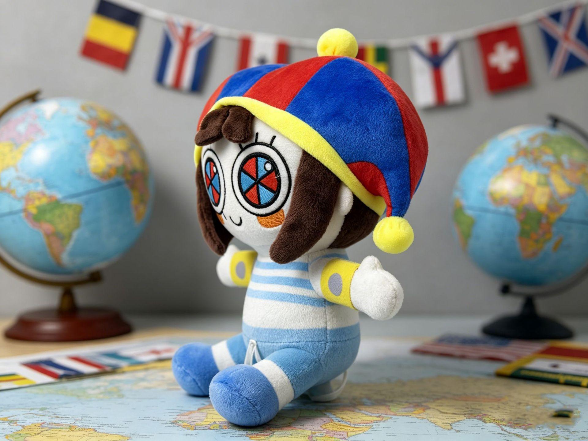 The Amazing Digital Circus Pomni Plush Toy, Soft Stuffed Pomni Plushie Doll, Cute Cartoon Character Collectible Plush for Kids & Fans